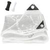 Transparent Weatherproof PVC Tarp with Grommets, 2.2 x 9 m, 450 g/m² view 1