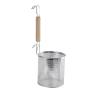 HIHELO Stainless Steel Frying Skimmer with Wooden Handle, 14 cm view 1