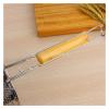 HIHELO Stainless Steel Frying Skimmer with Wooden Handle, 14 cm view 4