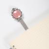 Metal Bookmark with White Diamond Star and Pink Background view 2
