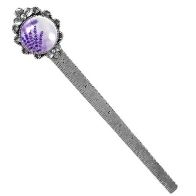 Natural Metal Bookmark for Men and Women, Book Lovers, Lavender Purple