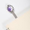 Natural Metal Bookmark for Men and Women, Book Lovers, Lavender Purple view 2