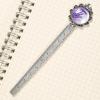 Natural Metal Bookmark for Men and Women, Book Lovers, Lavender Purple view 3