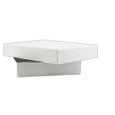 NEUSER PAPIER 4-Pack Gift Boxes with Lids, White, B6, 26 x 19 x 4 cm