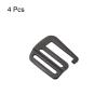 sourcing map 4-Pack Metal G-Hook Slider Buckles, 1.5"/38 mm, Matte Black view 3