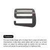 sourcing map 4-Pack Metal G-Hook Slider Buckles, 1.5"/38 mm, Matte Black view 4