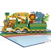 papercrush Pop-Up Train Card with Animals, 3D Birthday Card for a Child view 1