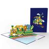 papercrush Pop-Up Train Card with Animals, 3D Birthday Card for a Child view 3