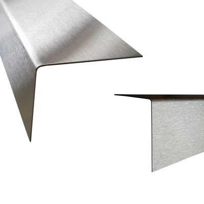 Stainless Steel Angle Profile 2500 mm, 90°, 50 x 35 mm, K240 Brushed, 1.5 mm