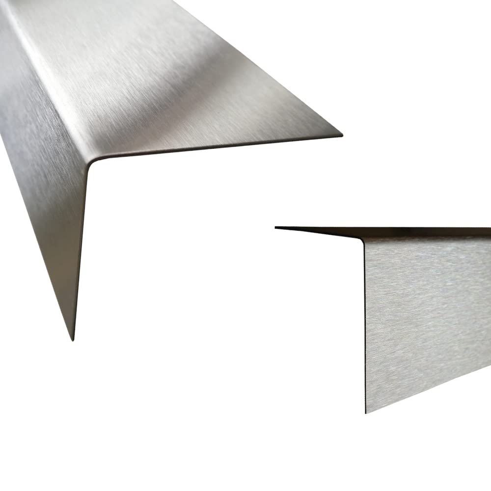 Stainless Steel Angle Profile 2500 mm, 90°, 50 x 35 mm, K240 Brushed, 1.5 mm