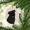 Black Pug Style 1 Christmas Ceramic Ornament view 2