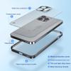 LIFEKA Luxuriser Galvanized Metal Frame Case for iPhone 13 Pro Max, Sierra Blue view 2