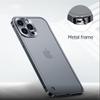 LIFEKA Luxuriser Galvanized Metal Frame Case for iPhone 13 Pro Max, Sierra Blue view 3