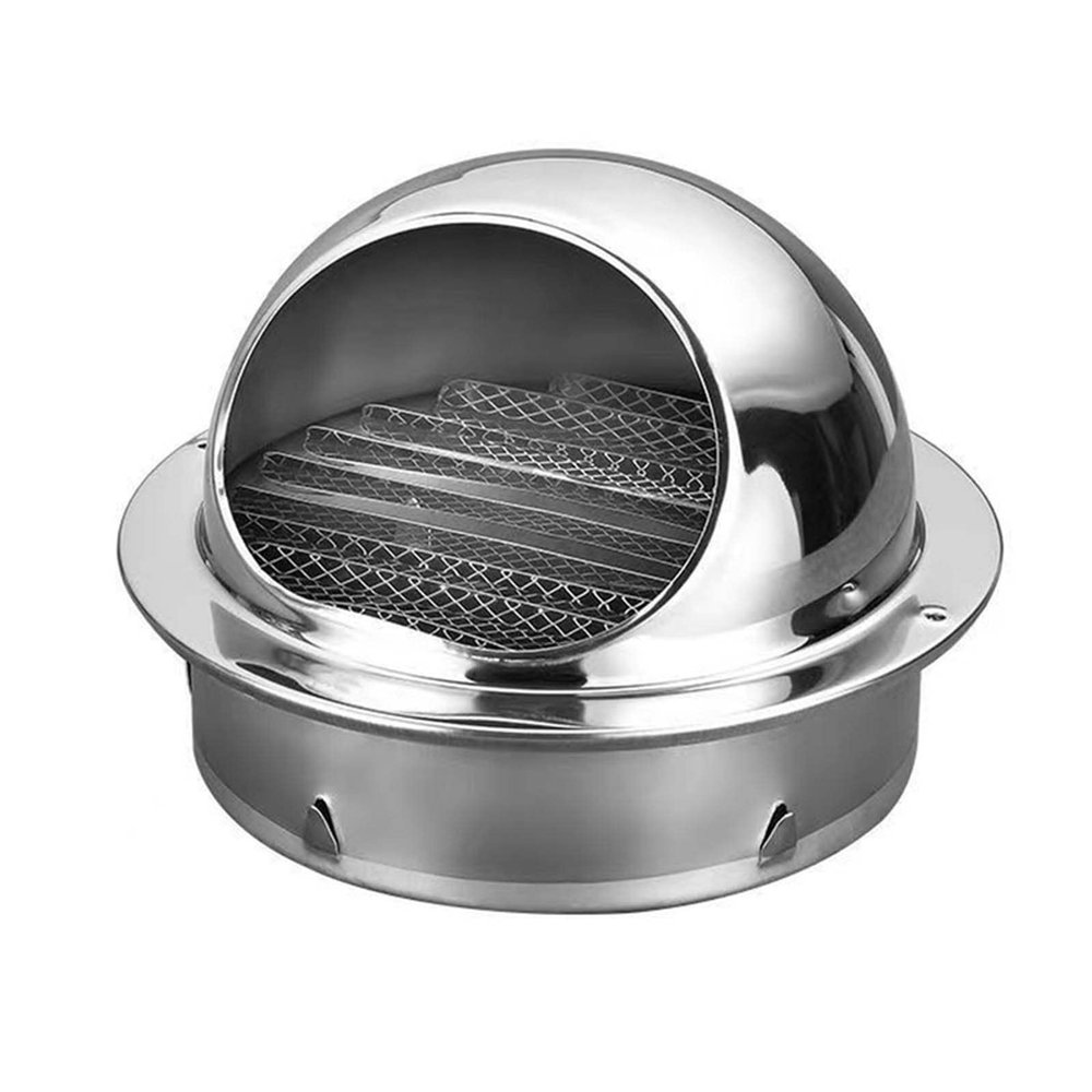 Round Vent Cover, 110/150/180 mm, 304 Stainless Steel, Silver, Size 1