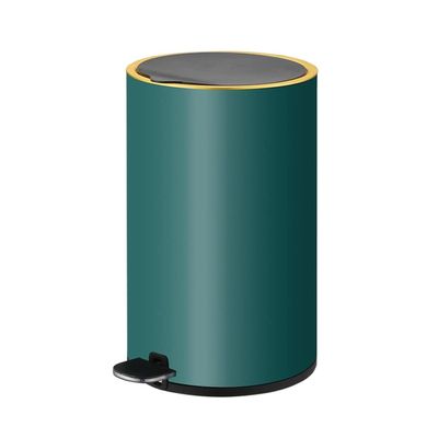 Smart Round Stainless Steel Pedal Trash Can with Lid, 8 L, Color C