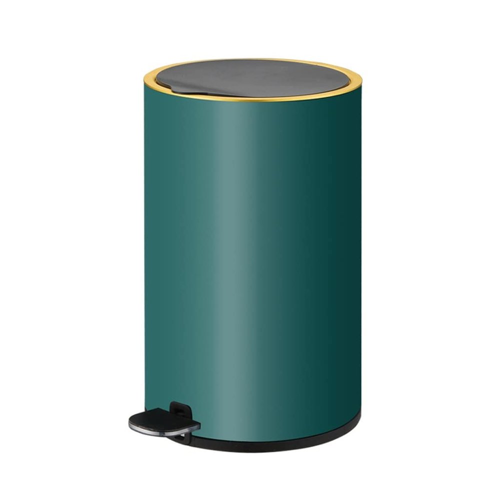 Smart Round Stainless Steel Pedal Trash Can with Lid, 8 L, Color C