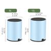 Smart Round Stainless Steel Pedal Trash Can with Lid, 8 L, Color C view 2