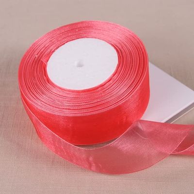 Tongri 12mm 15mm 20mm 25mm 40mm 50mm White Transparent Organza Ribbons for DIY Crafts, Christmas, Weddings, Birthdays and Parties