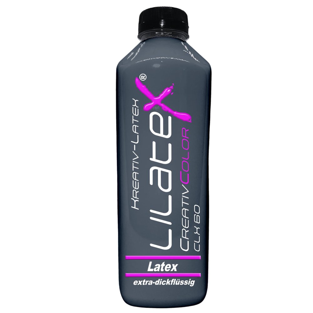 Lilatex 1 Liter Colored Extra-Thick Liquid Latex, Natural Latex (Anthracite)