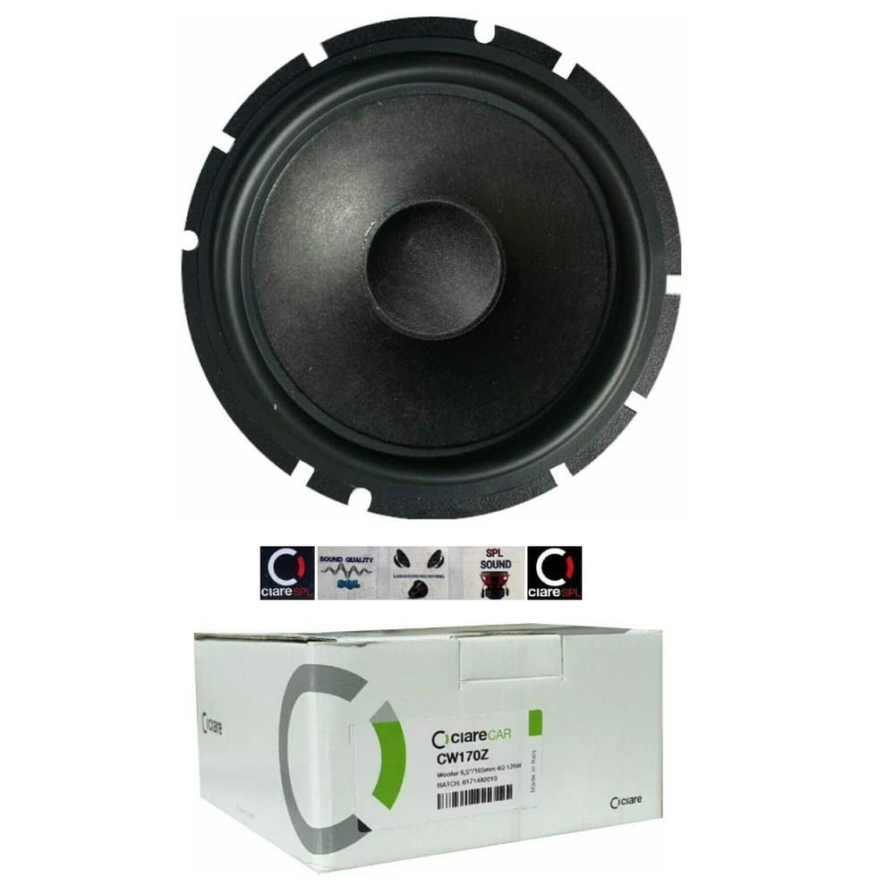 CIARE CW170Z 6.5-inch Woofer Kit, 60 W RMS, 120 W Max, 4 Ohm, 5 Stickers