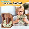 summidate Wooden Children's Piggy Bank, Personalized Letter D view 4
