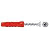 Avalon Universal Nylon Wall Plugs with Countersunk Screws, 50 Count, 10 x 60 x 70 mm view 1