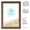 FRAMO N46 Baroque Picture Frame DIN A5 (14.8 x 21 cm), Solid Wood, Bronze Gold view 3