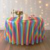 Trimming Shop 228 cm Round Sequin Tablecloth, Rainbow Colors view 1