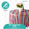 Trimming Shop 228 cm Round Sequin Tablecloth, Rainbow Colors view 4