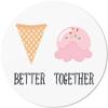 JUNIWORDS Round Mouse Pad, Better Together view 1