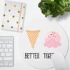 JUNIWORDS Round Mouse Pad, Better Together view 2