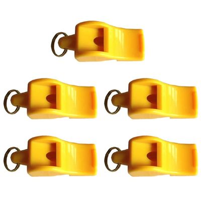 5-Pack Safety Whistles with Lanyards