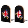 Claw Grunge England Flag Wooden Bookends view 1