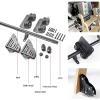 Rolling Library Ladder Hardware Kit, Rustic Black Round-Tube Track, Floor Wheels (Gold, 800 cm/26 view 3