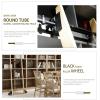 Rolling Library Ladder Hardware Kit, Rustic Black Round-Tube Track, Floor Wheels (Gold, 800 cm/26 view 4