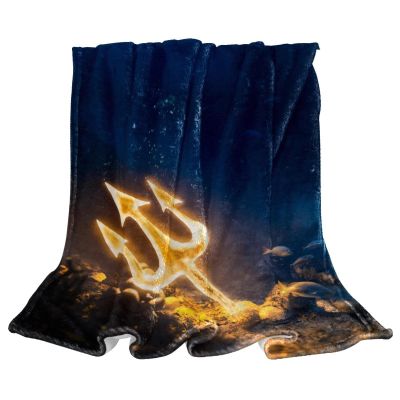 Sea Fire Trident Fleece Throw Blanket for Couch, Lightweight, Plush