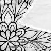 Fleece Throw Blanket, Black and White, Boho Pattern for Couch, Lightweight, Plush and Fluffy view 3