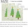 Yellow Ribbed Fleece Throw Blanket, Christmas Tree-01 view 4