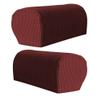 VIKAUL Stretch Armchair Armrest Covers, Non-Slip, Wine Red, 2-Pack view 1