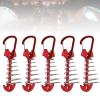 Alomejor 5-Piece Fishbone Tent Pegs for Deck Boards, Red view 4