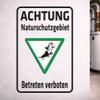 INDIGOS UG 3 mm Aluminum Composite Sign - Nature Reserve: No Entry - 400 x 300 mm view 1