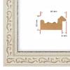 NiRa Solid Wood Picture Frame Vintage Retro 44 x 60 cm, Antique White/Brown view 2