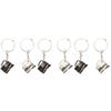 ifundom 6-Piece Coffee Lover Keychain Charms, Silver Alloy Pendants view 1