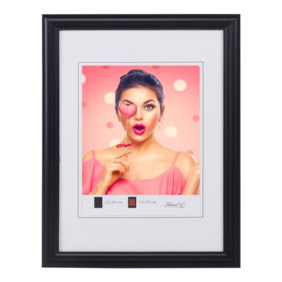 Artus Plastic Picture Frame, Black, 20 x 30 cm
