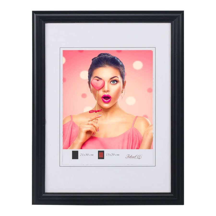 Artus Plastic Picture Frame, Black, 20 x 30 cm
