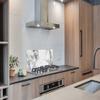 Kitchen Splash Guard Backsplash, Aluminum, 100 x 50 cm, Marble Look view 3