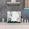 Kitchen Splash Guard Backsplash, Aluminum, 100 x 50 cm, Marble Look view 4
