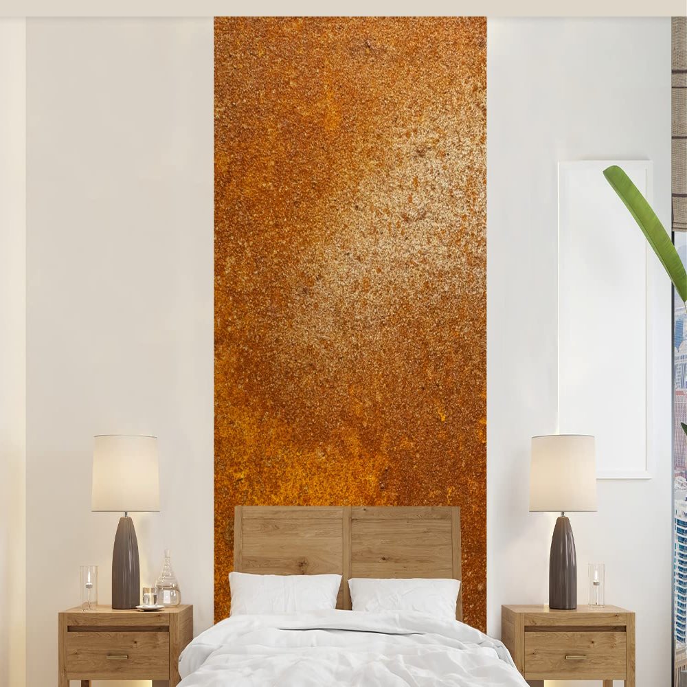 Self-Adhesive Wallpaper Wall Mural, Metal Rust Orange Vintage Industrial, 120 x 240 cm
