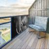 MuchoWow Balcony Privacy Screen, Windbreak, Opaque, Weather-Resistant, 200 x 90 cm, Wildlife Elephant, Black/White, Portrait view 3