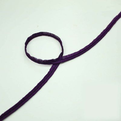 10 mm Flanged Piping Cord, 40 Colors, Sold by the Meter (1 m, Purple X496)